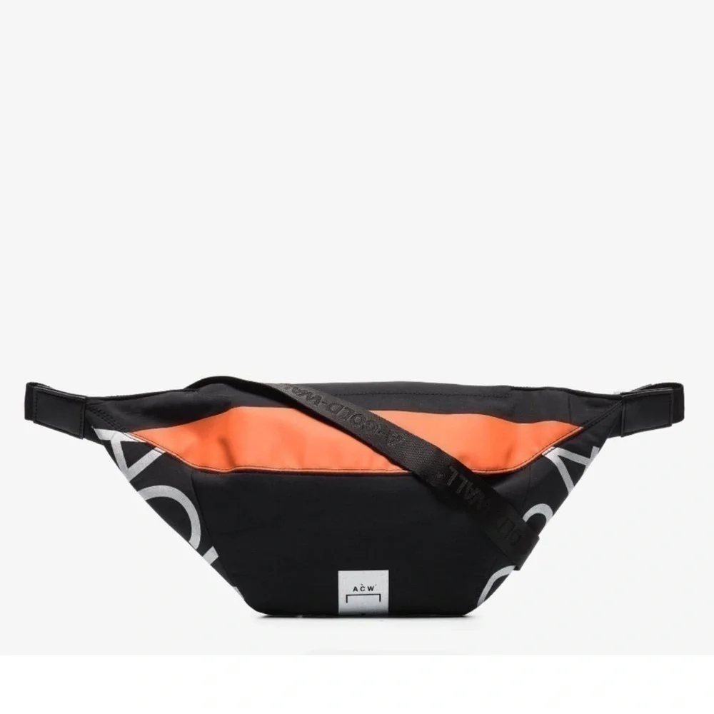 A-COLD-WALL Stria logo messenger bag black Orange